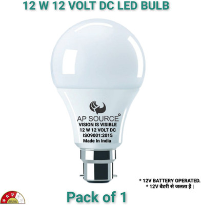 AP Source 12 W Basic Round B22 LED Bulb(White)