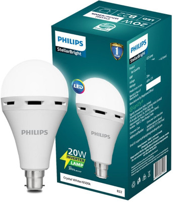 PHILIPS 20 W Inverter Standard B22 Inverter Bulb(White)