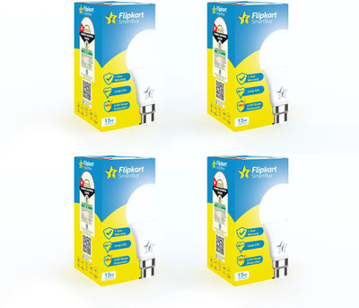 Flipkart SmartBuy 15 w Basic Round B22 LED Bulb(White, Pack of 4)
