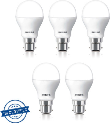 PHILIPS 9 W Basic Globe B22 LED Bulb(White, Pack of 5)