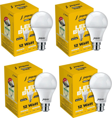 Jaquar 12 W Basic Standard B22 LED Bulb(White, Pack of 4)