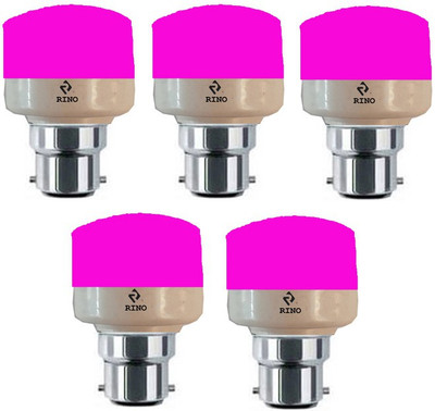 rino 7 W Basic Standard B22 LED Bulb(Multicolor, Pack of 5)