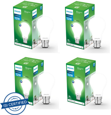 PHILIPS 12 W Basic Standard B22 LED Bulb(White, Pack of 4)