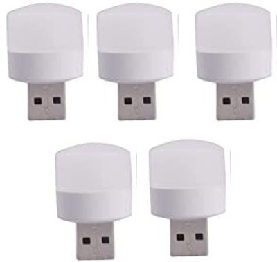 rino 1 W Basic Standard Plug & Play LED Bulb(White, Pack of 5)