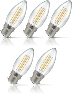 OLIPS 4 W Glare Reduction Candle B22 Decorative Bulb(Clear, Pack of 5)