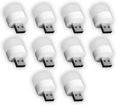 VIYASHA 1 W Basic Round Plug & Play LED Bulb(White, Pack of 10)