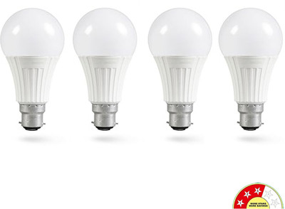 vibunt 9 W Basic Round B22 LED Bulb(White, Pack of 4)