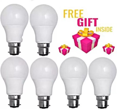 SHIVANGI LIGHTS 9 W Standard B22 LED Bulb(White, Pack of 6)