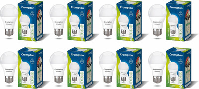 Crompton 9 W Basic Standard E27 LED Bulb(White, Pack of 8)
