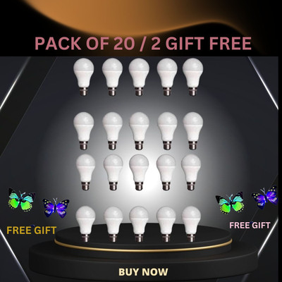 BRITE TRADERS 9 W Basic T-Bulb B22 LED Bulb(White, Pack of 20)