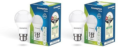 Crompton 9 W Basic Standard B22 LED Bulb(White, Pack of 2)