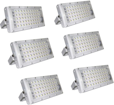 sunever 50 W Basic Standard B22 LED Bulb(White, Pack of 6)