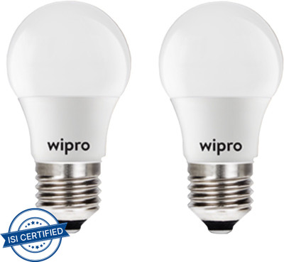 Wipro 3 W Basic Round E27 LED Bulb(Yellow, Pack of 2)