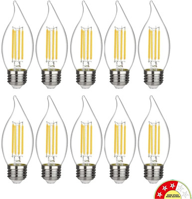 vibunt 4 W Basic Candle E27 LED Bulb(Yellow, Pack of 10)
