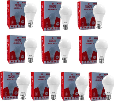 Polycab 9 W Round B22 LED Bulb  (White, Pack Of 10) For Rs. 52 @ 97 %