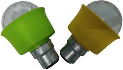 b.s electricals 3 W Basic T-Bulb B22 LED Bulb(Multicolor, Pack of 2)