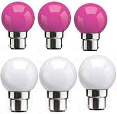 rino 0.5 W Basic Standard B22 LED Bulb(Multicolor, Pack of 6)