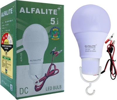 ALFALITE 5 W Basic Standard Plug & Play LED Bulb(White, Pack of 2)