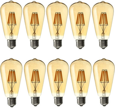 LEDOLUX 4 W Basic Standard E27 LED Bulb(Gold, Pack of 10)