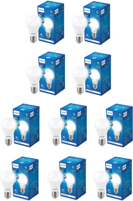 PHILIPS 3 W Basic Round E27 LED Bulb(White, Pack of 10)