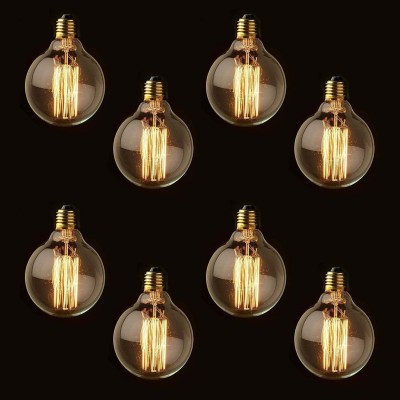 Lexton 40 W Basic Decorative E27 LED Bulb(Yellow, Pack of 8)