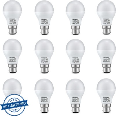 EVEREADY 7 W Round B22 LED Bulb(White, Pack of 12)