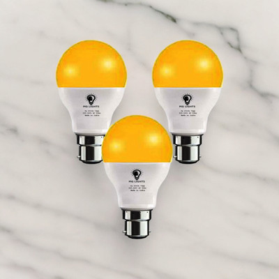 mg lights 5 W Basic Arbitrary B22 LED Bulb(Yellow, Pack of 3)