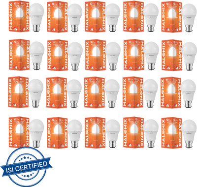 HALONIX 10 W Basic Round B22 LED Bulb(White, Pack of 20)