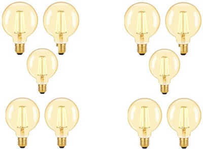 LEDOLUX 6 W Basic Globe E27 LED Bulb(Yellow, Pack of 10)