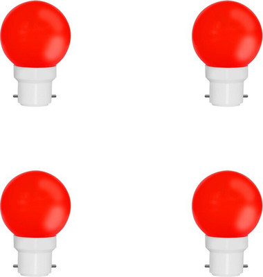 Fybros 0.5 W Basic Decorative B22 LED Bulb(Red, Pack of 4)