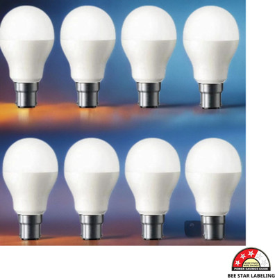 owesom 12 W Basic Round B22 LED Bulb(White, Pack of 8)