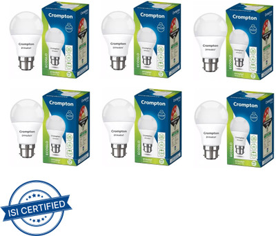 Crompton 9 W Basic Standard B22 LED Bulb(White, Pack of 6)