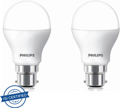PHILIPS 9 W Basic Standard B22 LED Bulb(White, Pack of 2)