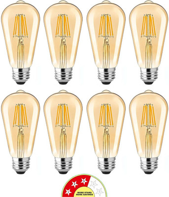Eve Hanger 4 W Basic Arbitrary E27 LED Bulb(Yellow, Pack of 8)
