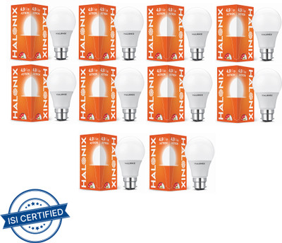 HALONIX 4.9 W Basic Round B22 LED Bulb(White, Pack of 10)