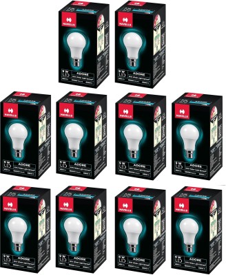 HAVELLS 9 W Round B22 LED Bulb(White, Pack of 10)