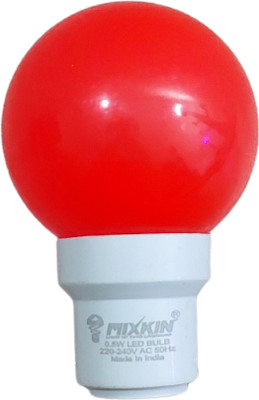 Mixkin 0.5 W Basic Round B22 Night Bulb(Red, Pack of 6)