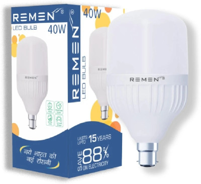 REMEN 40 W Basic Standard B22 LED Bulb(White)