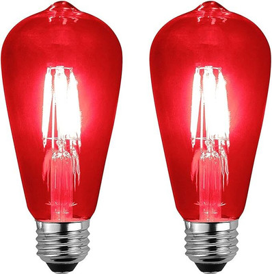 Baslash 4 W Basic Standard E27 LED Bulb(Red, Pack of 2)