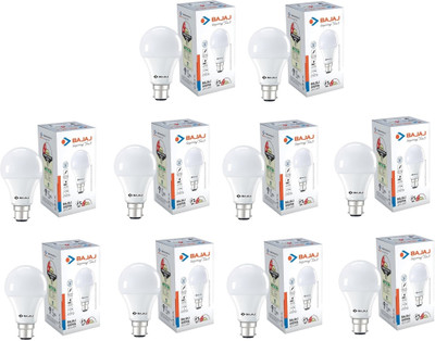 BAJAJ 5 W Basic Standard B22 LED Bulb(White, Pack of 10)