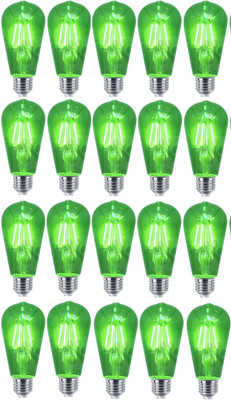 Baslash 4 W Basic Decorative E27 LED Bulb(Green, Pack of 20)