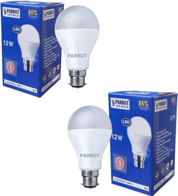 Parrot 12 W Standard B22 LED Bulb(White, Pack of 2)