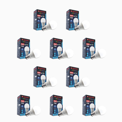 ANCHOR 9 W Basic Standard B22 LED Bulb(White, Pack of 10)