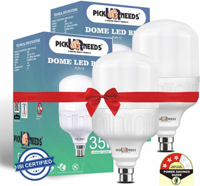 Pick Ur Needs 35 W Multi Watt Round B22 D LED Bulb(White, Pack of 2)