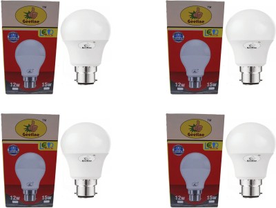 Geefine 15 W Round B22 LED Bulb(White, Pack of 4)