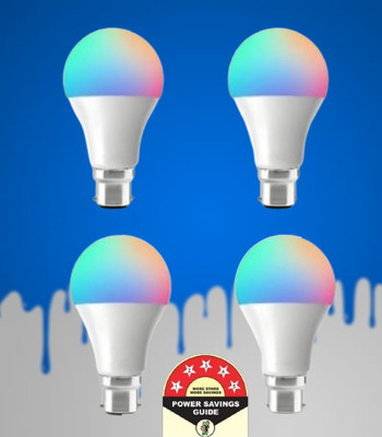 Dunagiri 9 W Basic Round B22 D LED Bulb(RGB, Pack of 4)