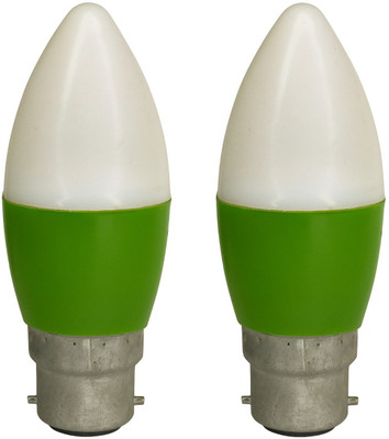 NexSam 5 W Basic Candle B22 LED Bulb(Yellow, Pack of 2)