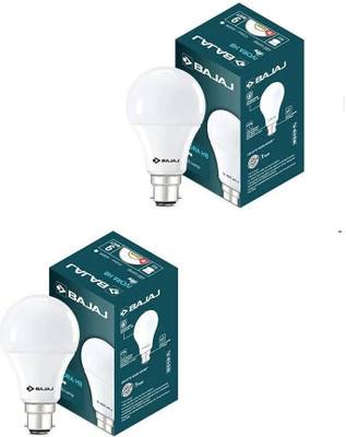 BAJAJ 9 W Basic Round B22 LED Bulb(White, Pack of 2)
