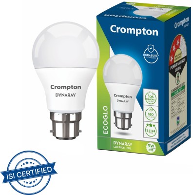 Crompton 9 W Round B22 LED Bulb(White)