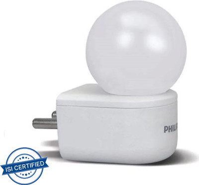 PHILIPS 0.5 W Basic Standard Plug & Play Night Bulb(White)